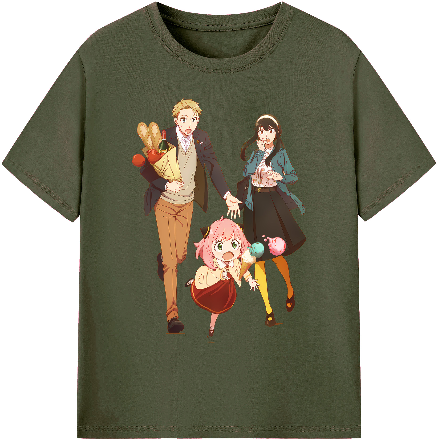 （画像用） SPY×FAMILY间谍家家酒 綿100％ メンズ半袖Tシャツ｜肌触りやわらか＆通気性